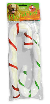 2pk 10-12in Rawhide Candy Canes